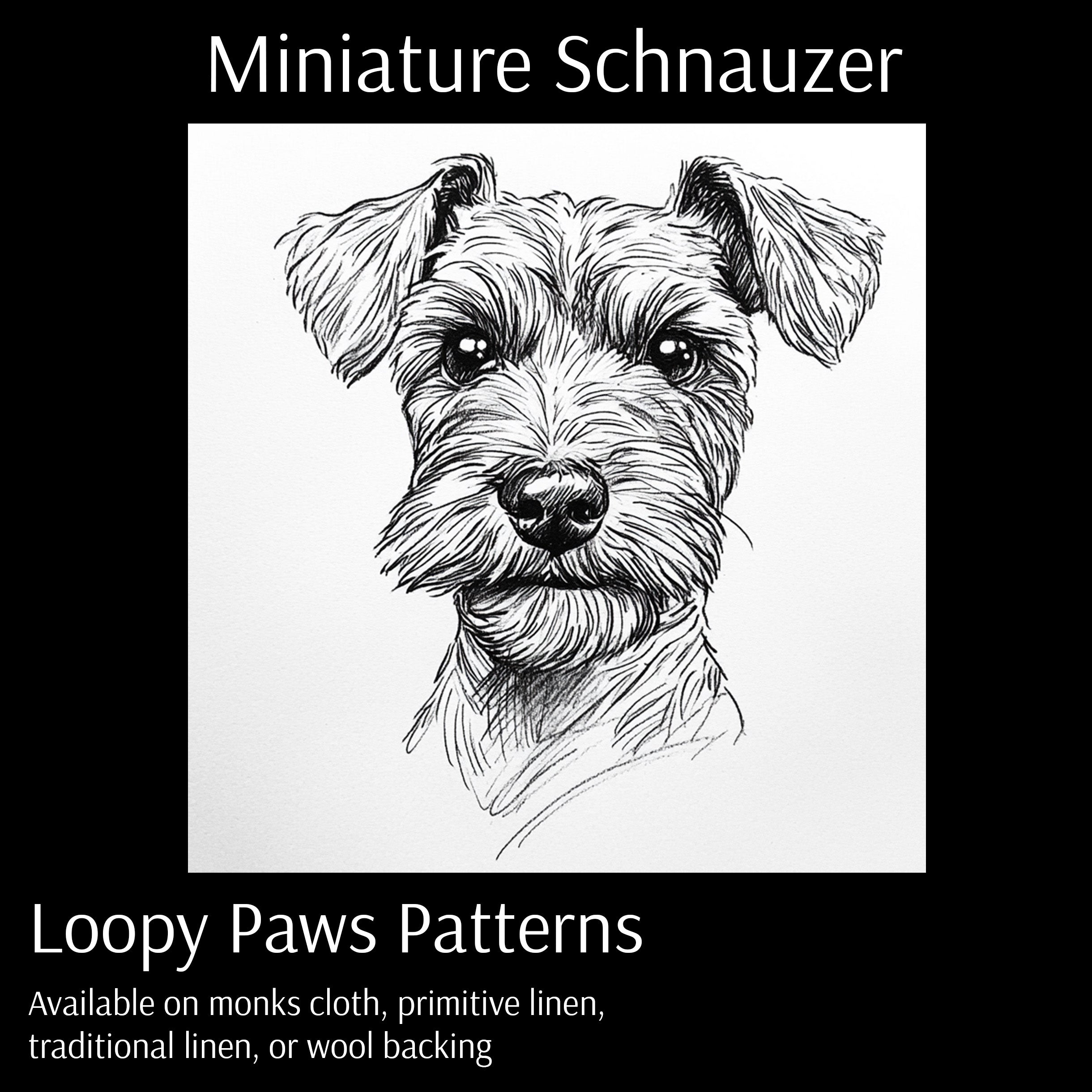 Miniature Schnauzer - Loopy Paws Pattern